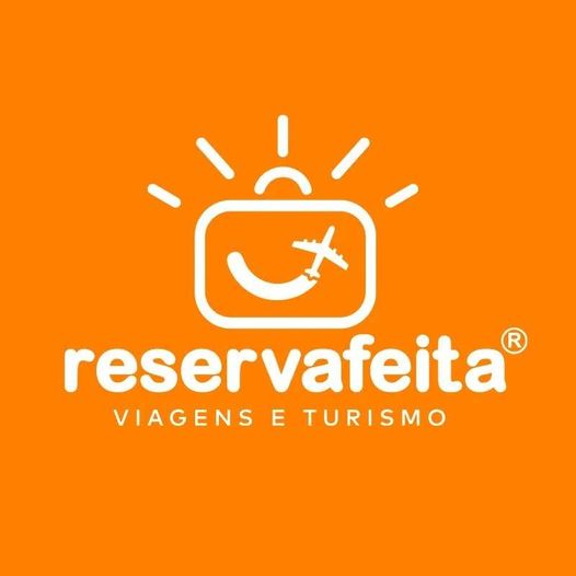 Logo Reserva Feita Viagens Dourado
